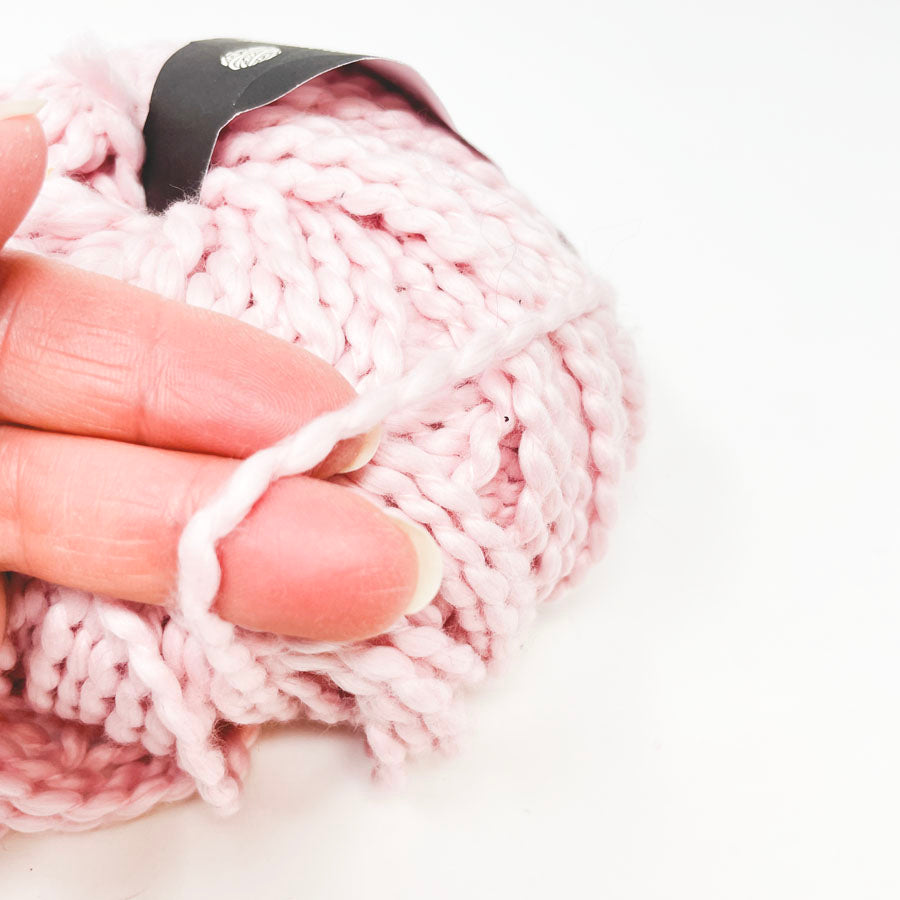 Loopy Mango Barely Pink Cotton Yarn