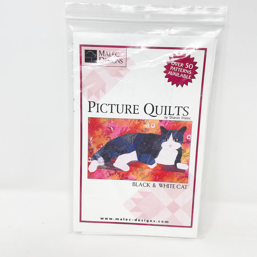 Black & White Cat Pattern - Picture Quilts by Sharen Malec