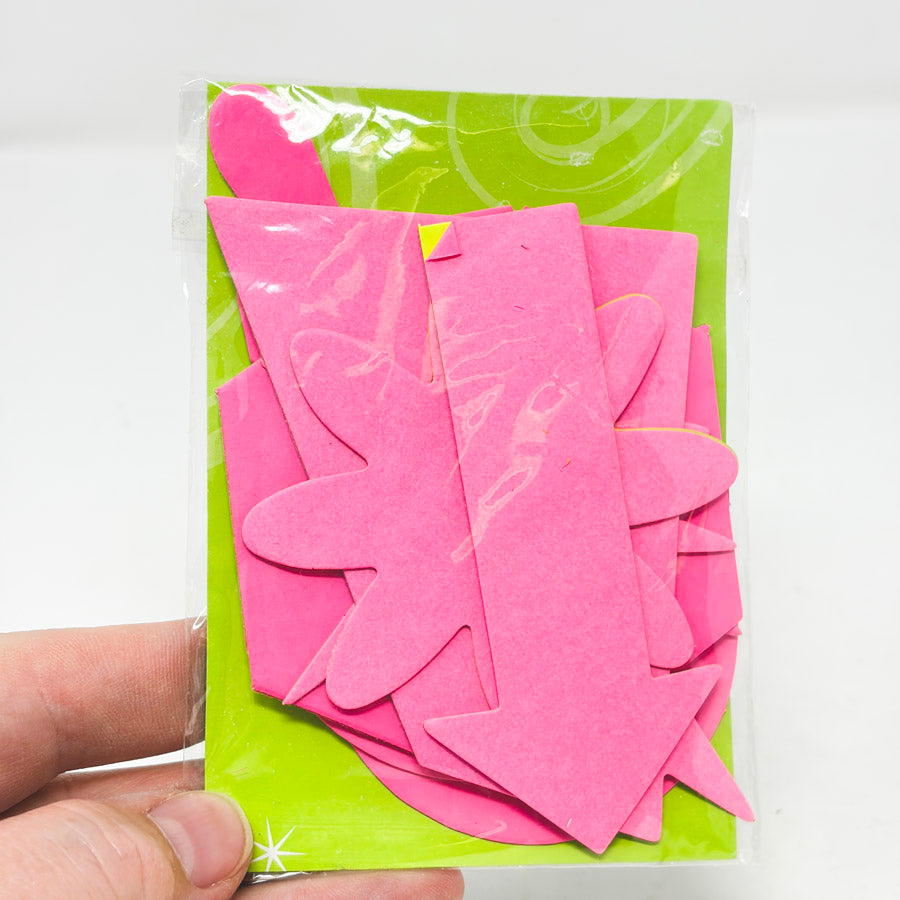 Pink Die Cut Paper Shapes