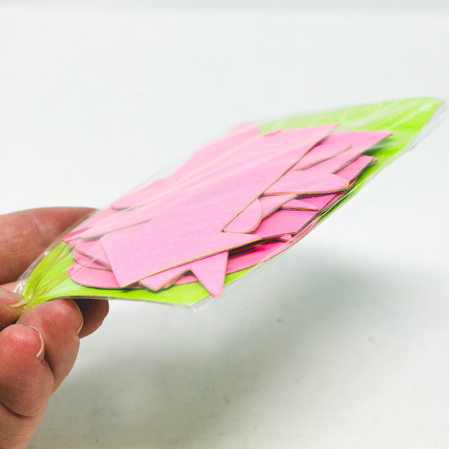 Pink Die Cut Paper Shapes