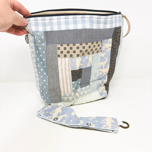 Handmade Quilted Zipper Project Bag