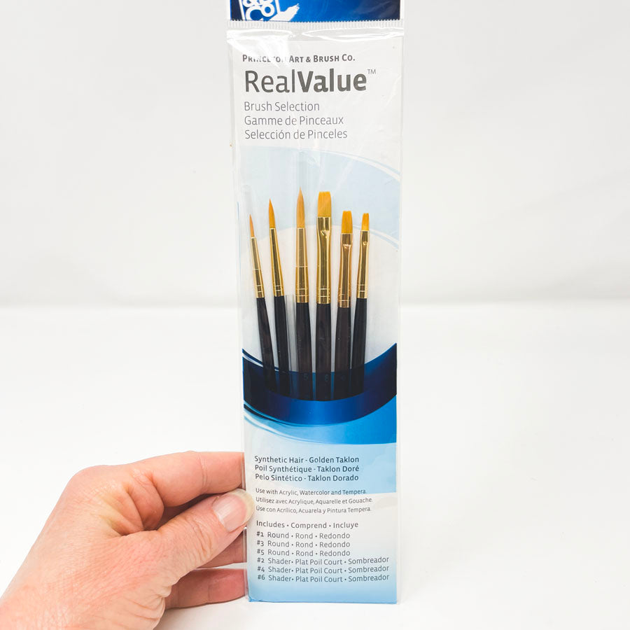 Princeton RealValue Brush Set, Gold Taklon