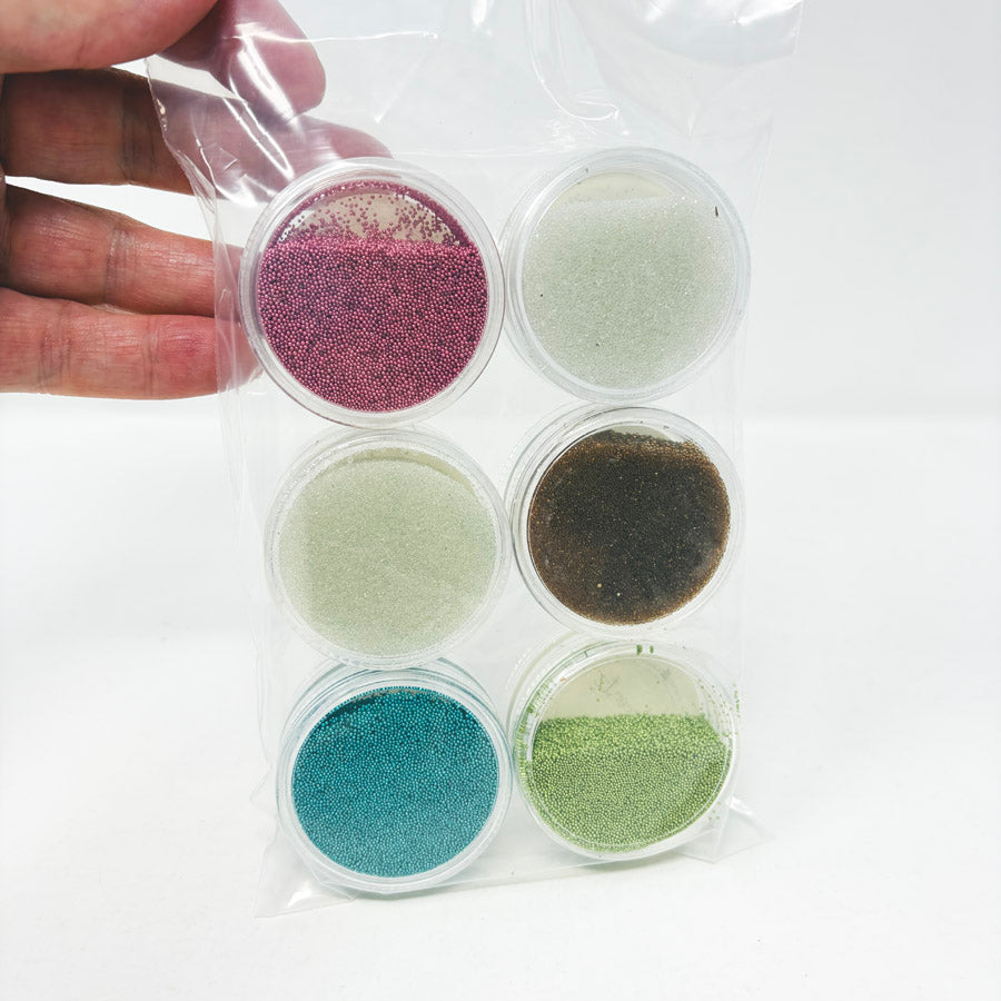 Bundle of Six Art Accentz Micro Bead Containers