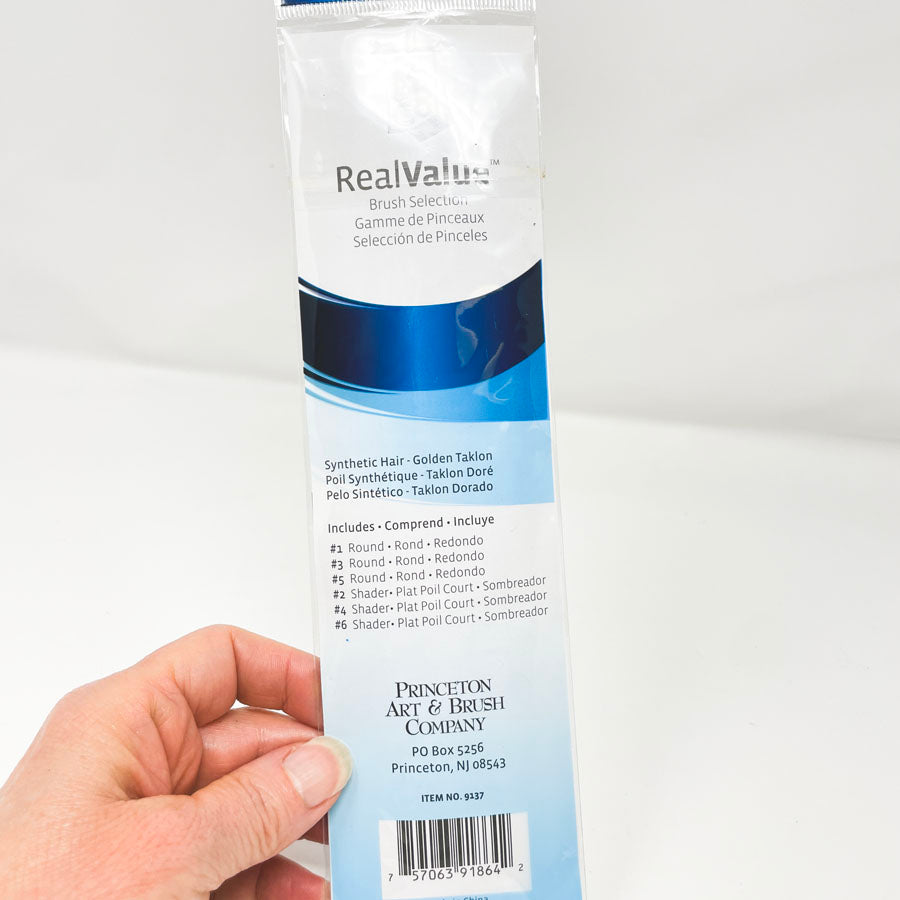 Princeton RealValue Brush Set, Gold Taklon