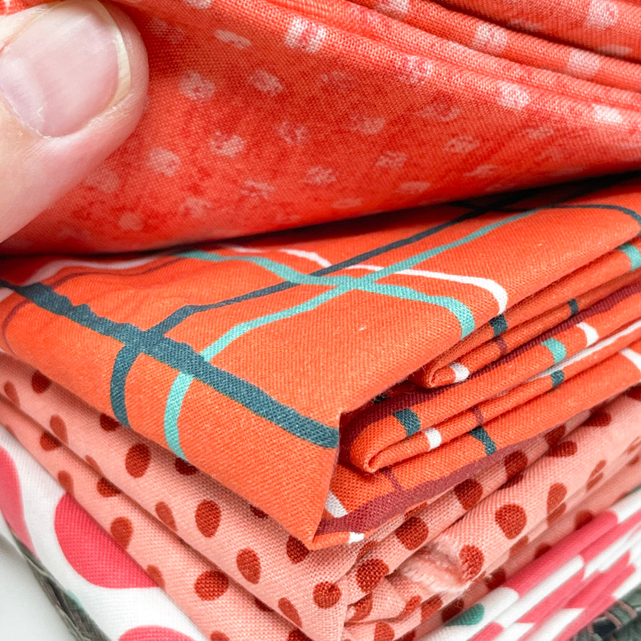 Orangey Fabric Bundle - Asst. Sizes