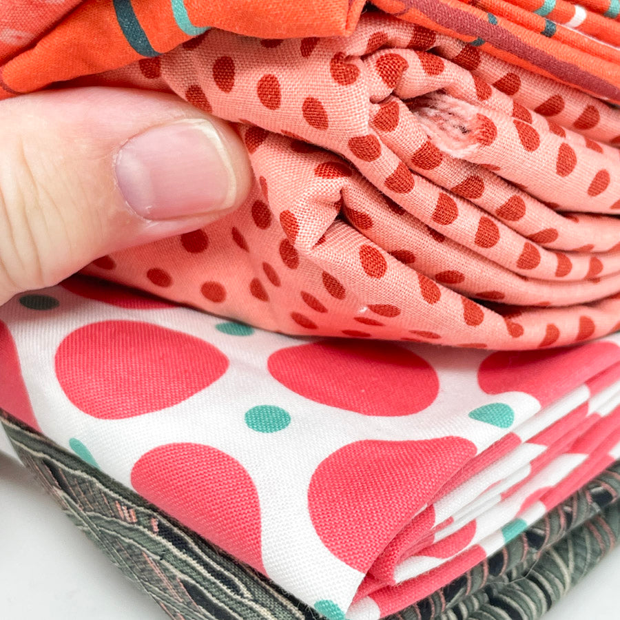 Orangey Fabric Bundle - Asst. Sizes