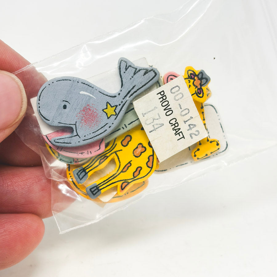 Cute Baby Themed Painted Wood Embellishments