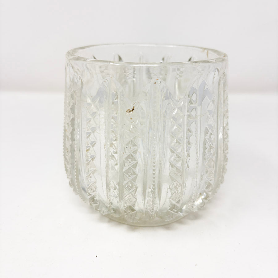 Vintage Pressed Glass Mardi Gras Pattern Holder/Vase