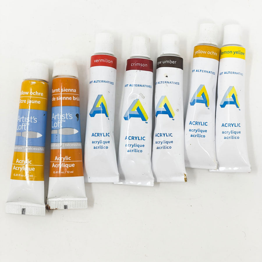 Mixed Brand Small Tube Acrylic Paint Bundle