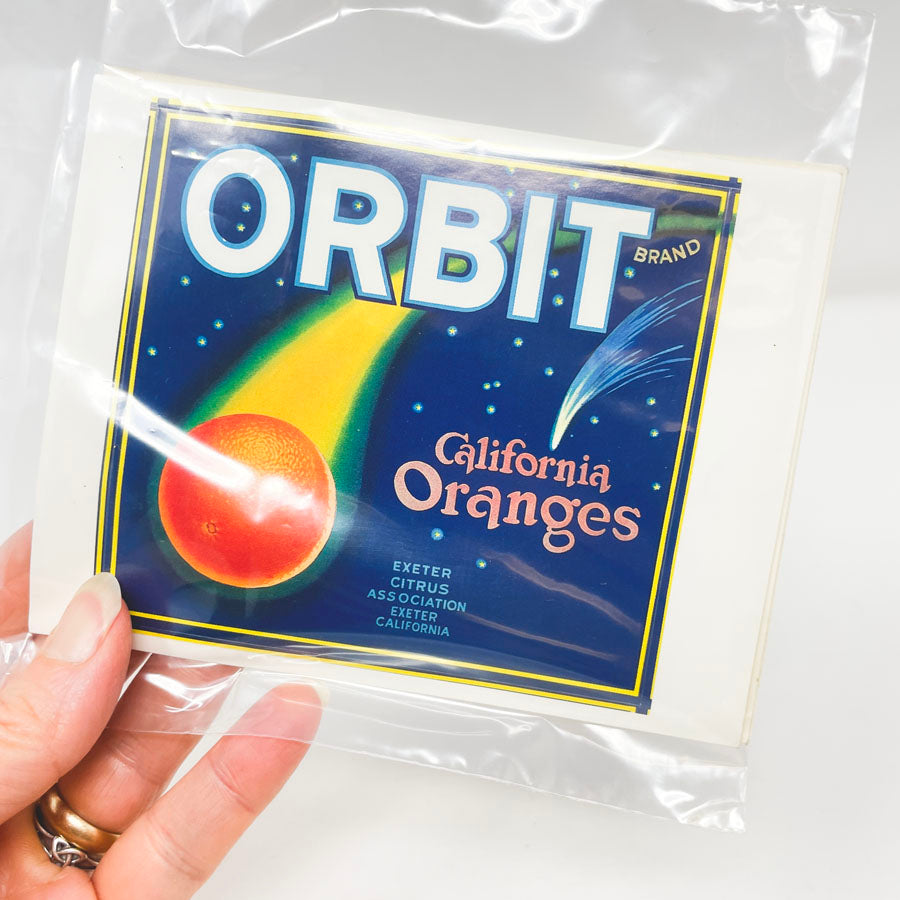 5 Vintage Fruit Crate Reproduction Stickers