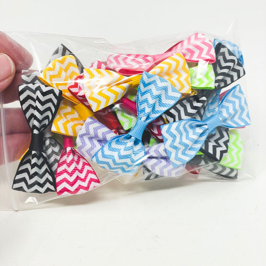 Chevron Grosgrain Ribbon Bows