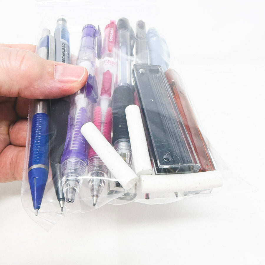 Mechanical Pencil Bundle with Leads and Erasers