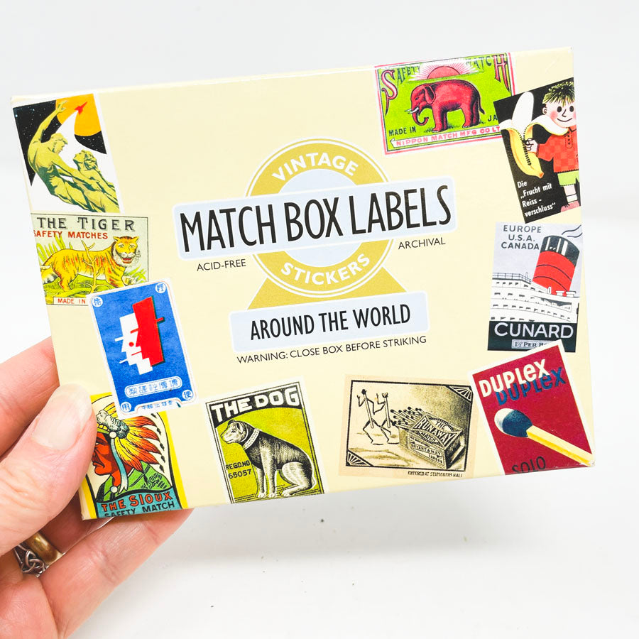 Vintage Match Box Label Stickers