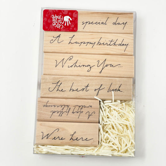 Script Sayings – Close to My Heart Wood Stamp Set