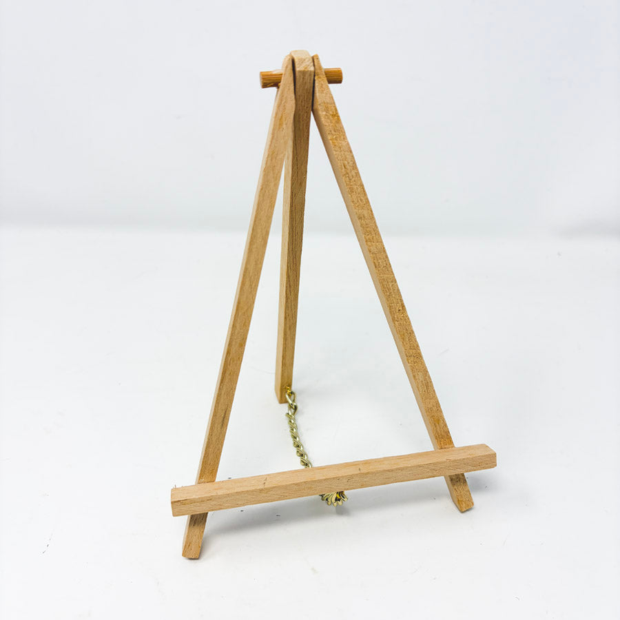 7" Mini Light Wood Easel with Chain