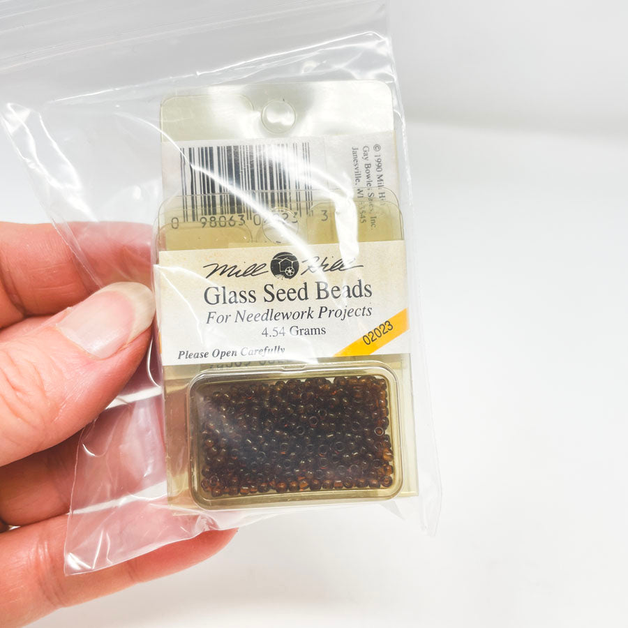 Bundle of Mill Hill Brown Beads