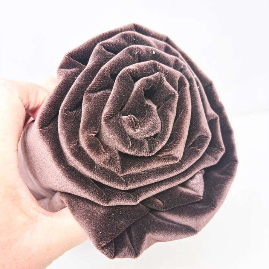 2.5 Yds x 60" Brown/Purple Velvet Fabric