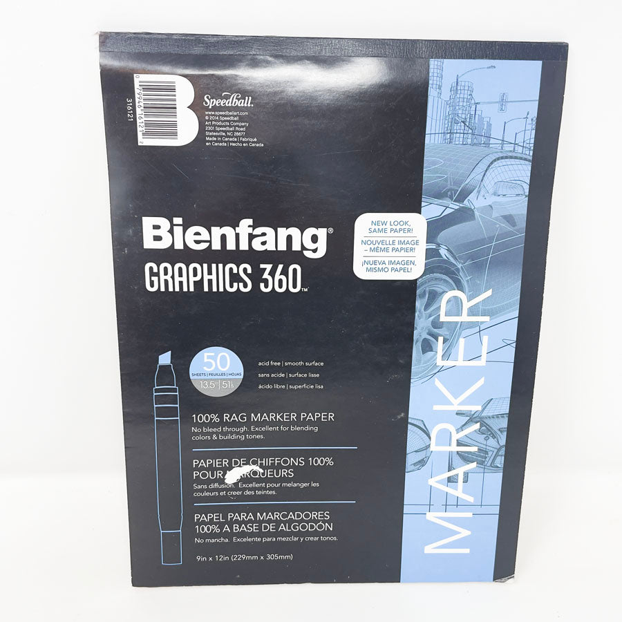 Bienfang Graphics 360 Marker Paper Pad - 9" x 12"