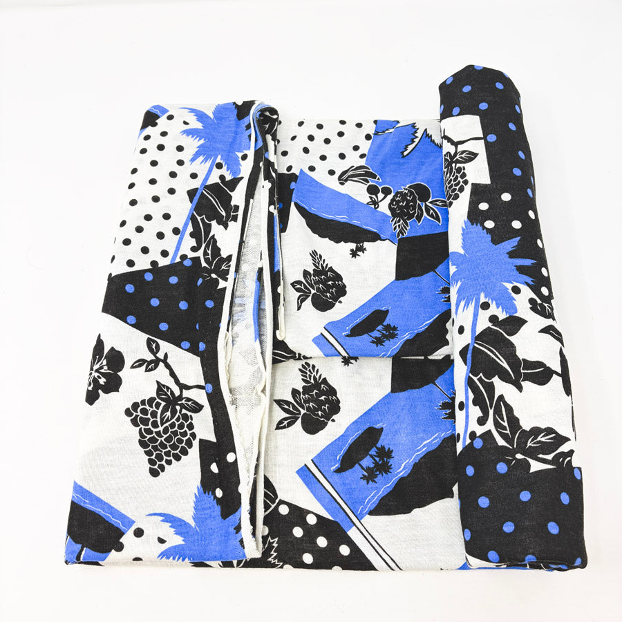 1.5 Yds x 58" Retro Blue Jersey Fabric