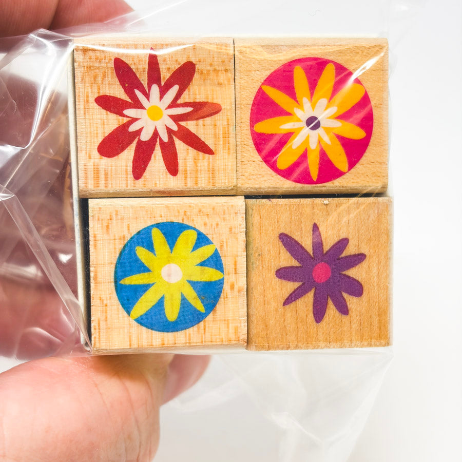 Hero Arts 4 Flower Bursts Stamp Set