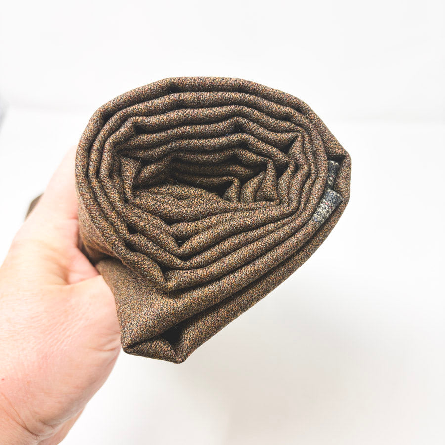 2.5 Yds x 60" Brown Wool Blend Fabric