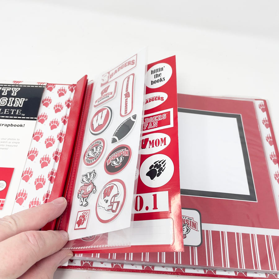 Wisconsin Badger 8x8 Postbound Scrapbook