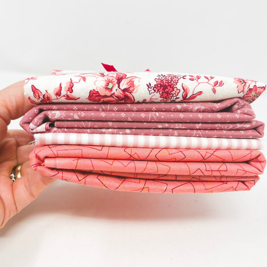 Coral Blush Fabric Remnants Bundle