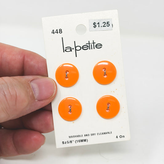 La Petite 5/8" Orange Buttons