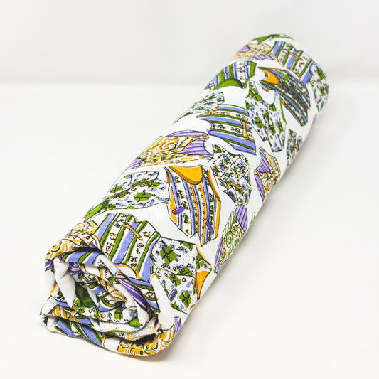 2 Yds x 60" Vest Print Jersey Cotton Fabric