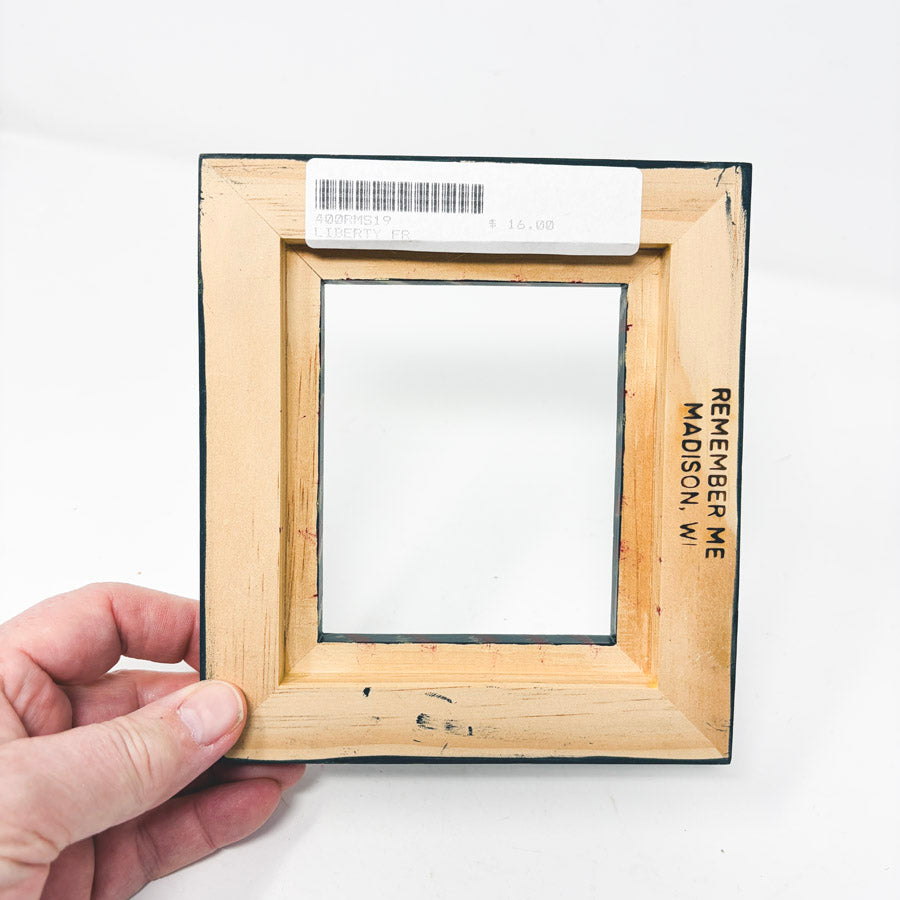 Navy Independence Stripe Wood Frame