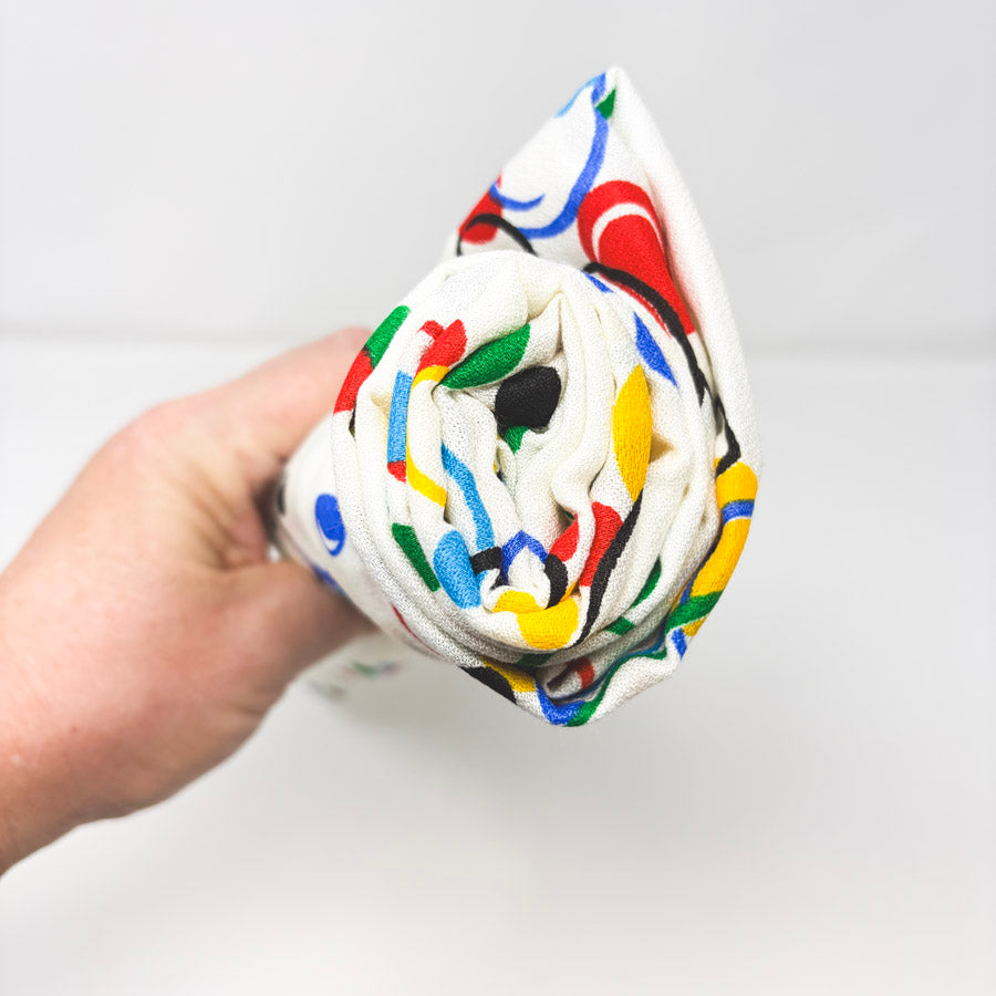 1.75 Yds x 42" Colorful Dots and Circles Polyester Fabric