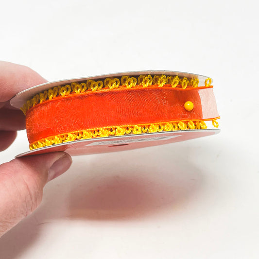Orange Ribbon with Yellow Trim