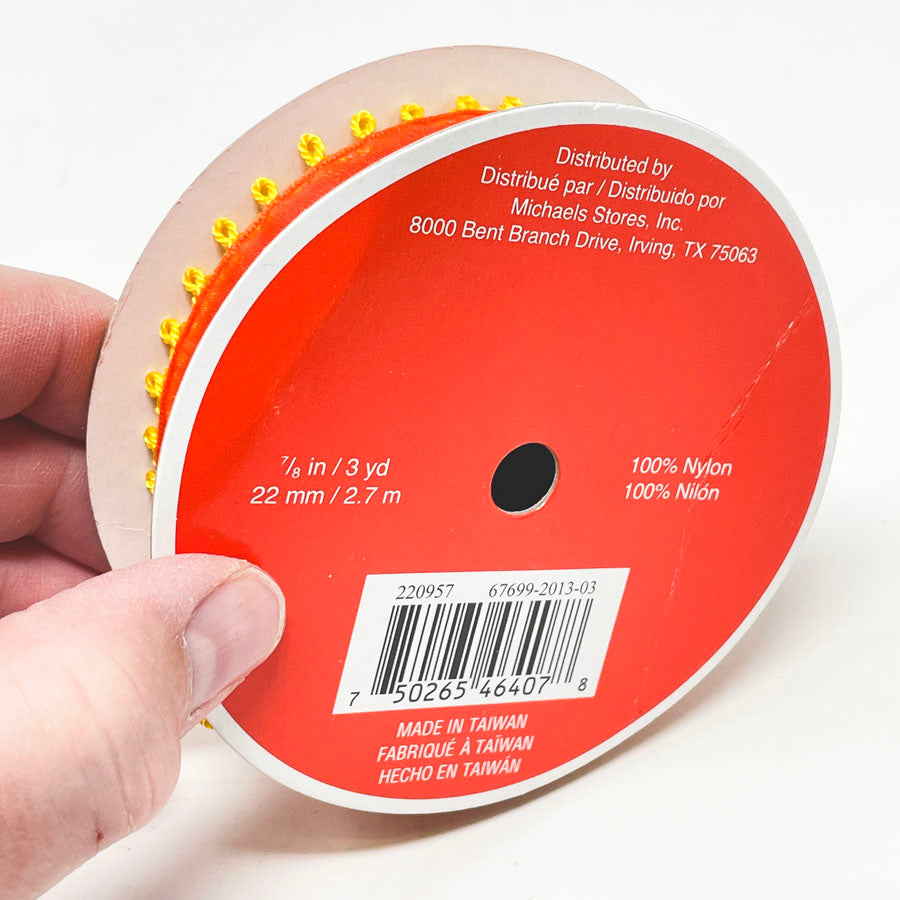 Orange Ribbon with Yellow Trim