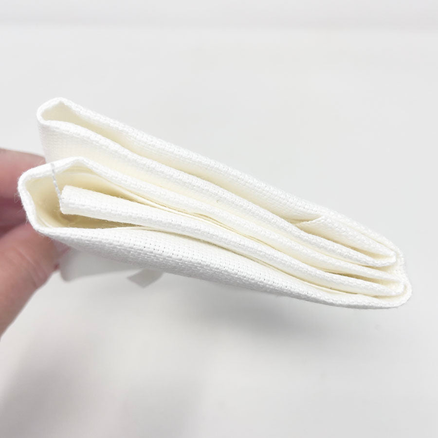 16" x 19" - 22 Count - White Aida