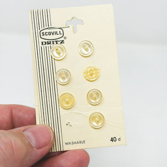 Scoville Dritz 3/8" White Buttons