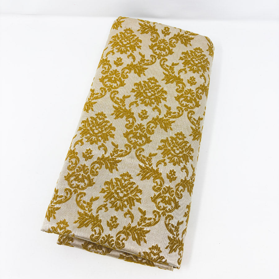 60" x 45" Gold Damask Upholstery Fabric (Small Stain)