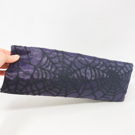 4 Yds x 56" Purple Spider Web Polyester Voile Fabric