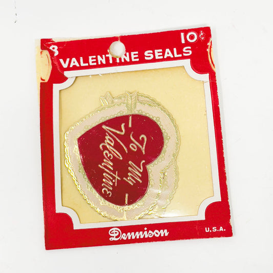 Vintage Dennison Gummed Valentine Seals (2)