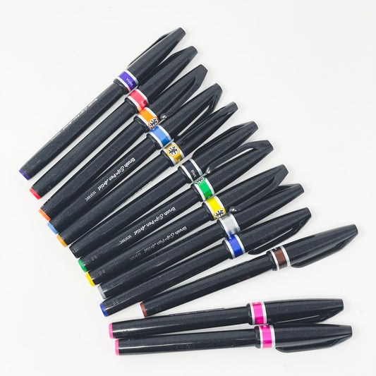 Pentel Artist Brush Sign Pen Set (13)
