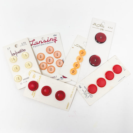 Vintage Carded Button Bundle - Y/O/R