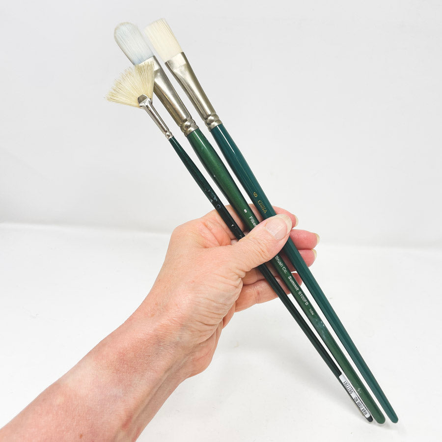 Asst. Green Handle Brush Set (3)