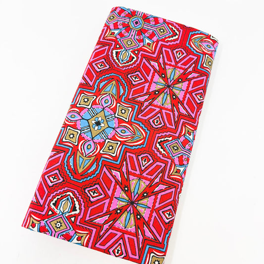 1.5 Yds x 42" Vibrant Pink Mandalas Cotton Fabric