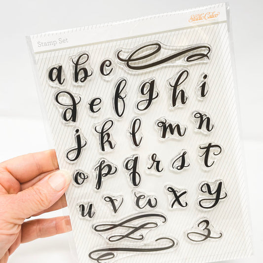 Studio Calico Lower Cursive Stamp Set