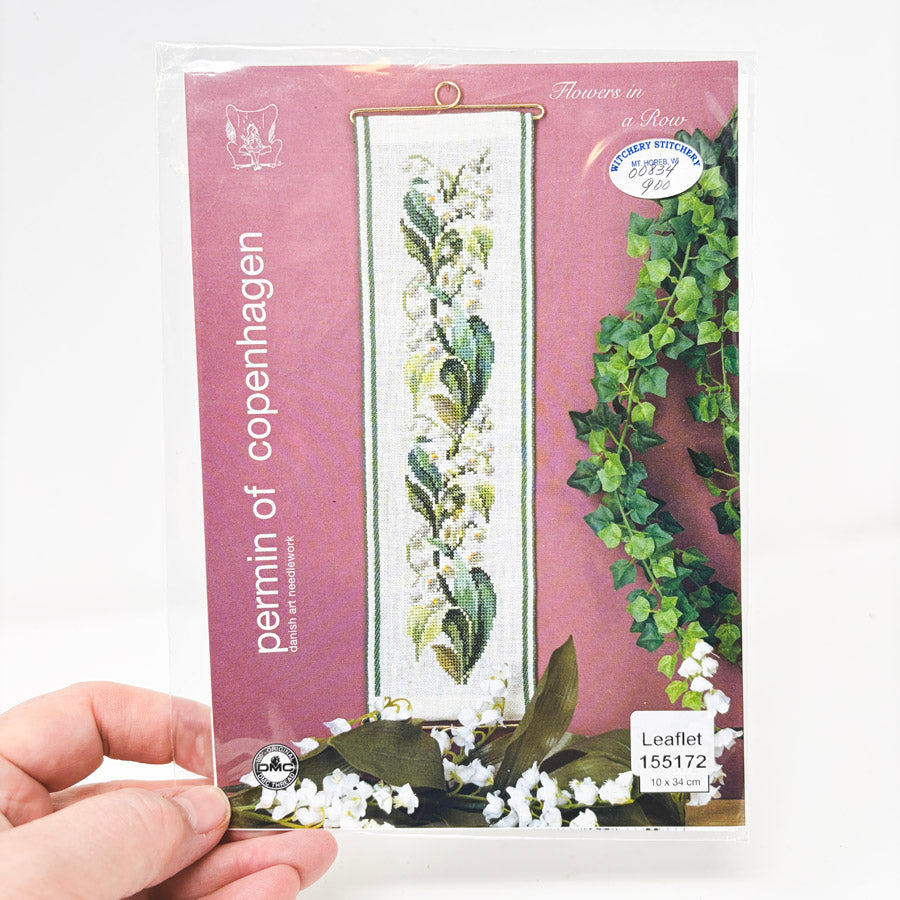 "Flowers in a Row" Cross Stitch Leaflet by Permin of Copenhagen