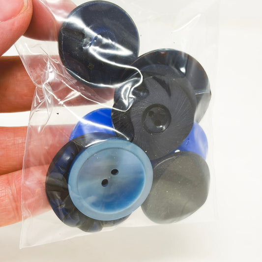 Assorted Large Blue Buttons