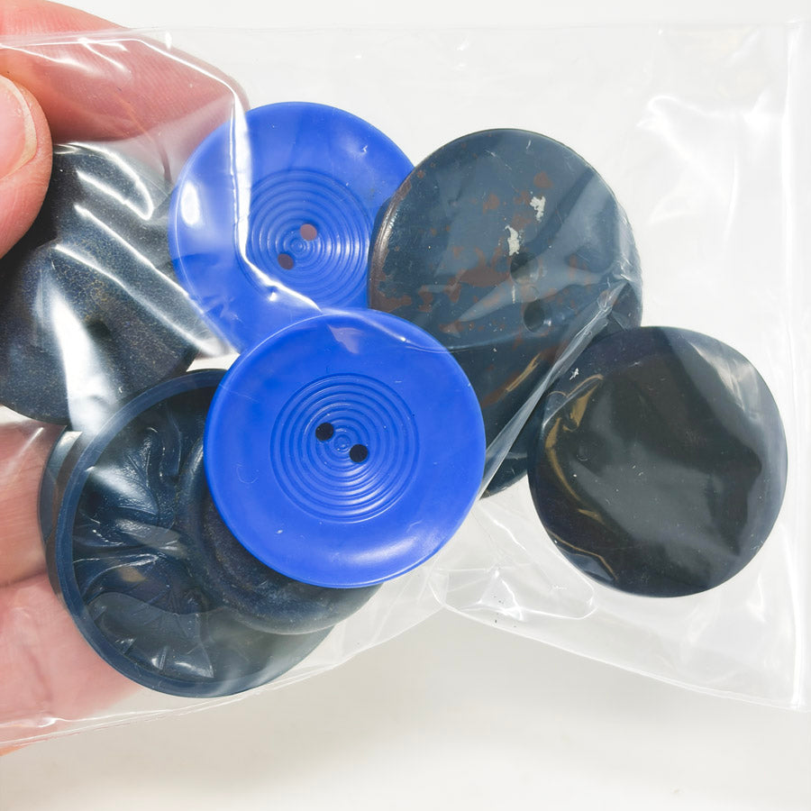 Assorted Large Blue Buttons
