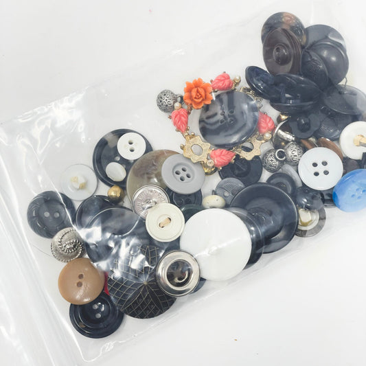 Assorted Buttons and Broach Pack