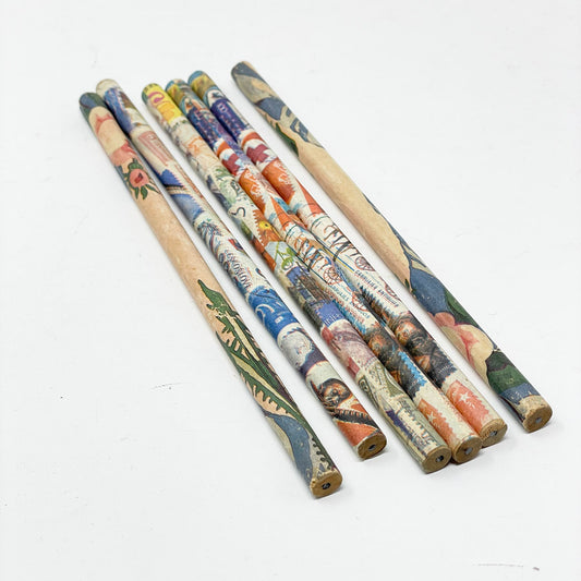 Paper Covered Fancy Pencils (6)