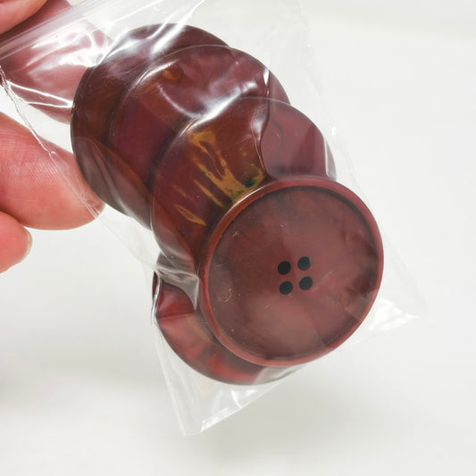 1-3/8" Red Marbled Buttons (5)