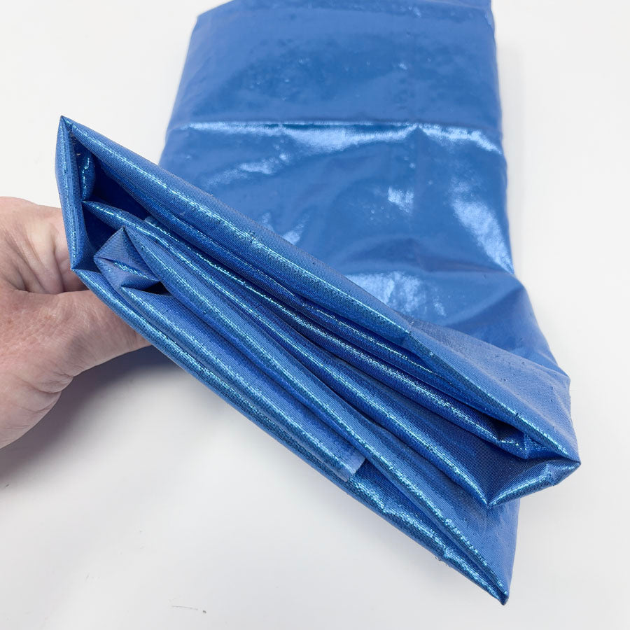 43" x 43" Bright Blue Lame Style Fabric